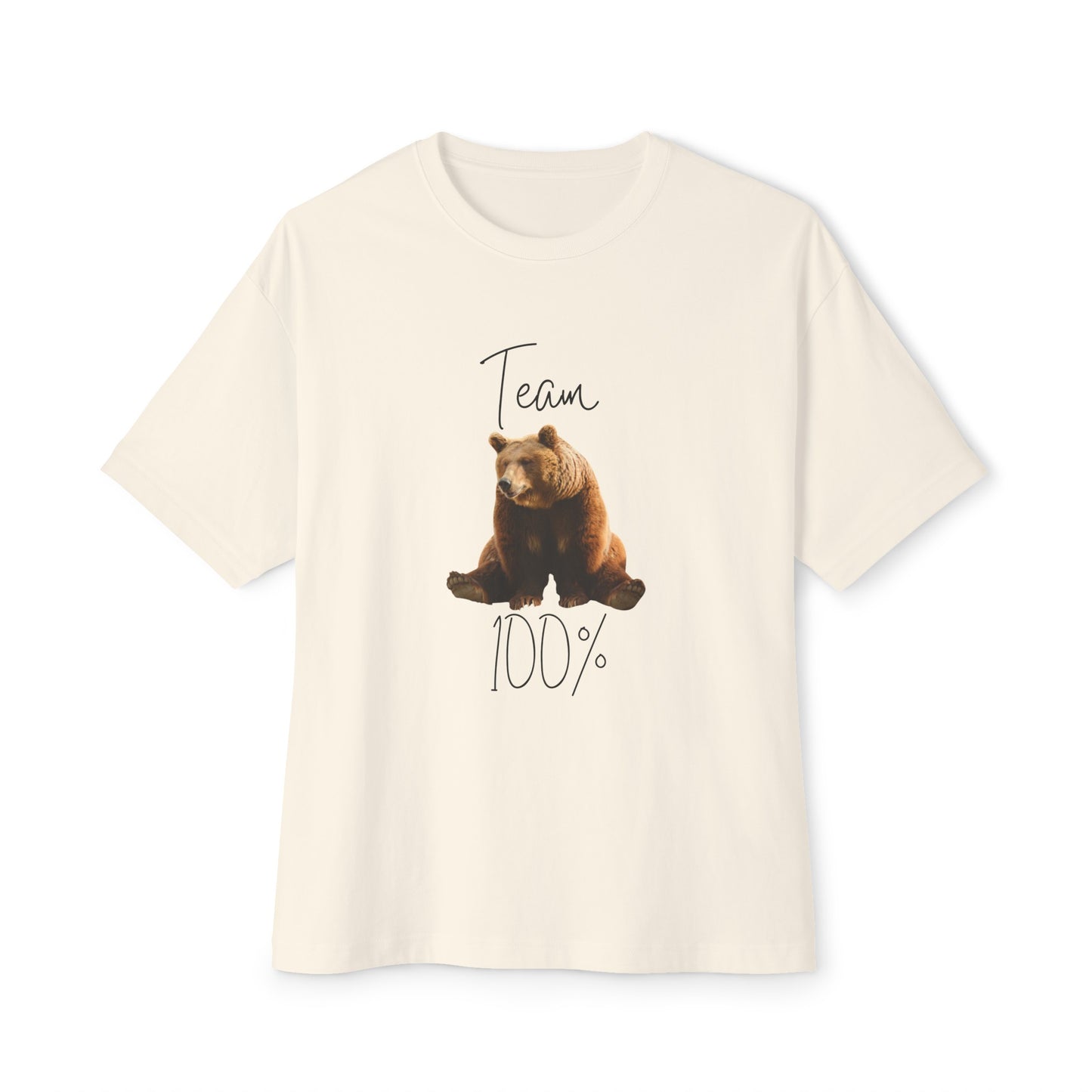 Unisex Oversized Boxy Tee | Team Bear 100%