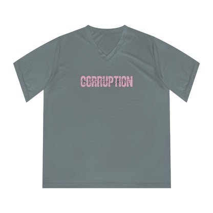 Corruption is the Real Crime | Women's Performance V-Neck T-Shirt | Sizes Up To 2XL