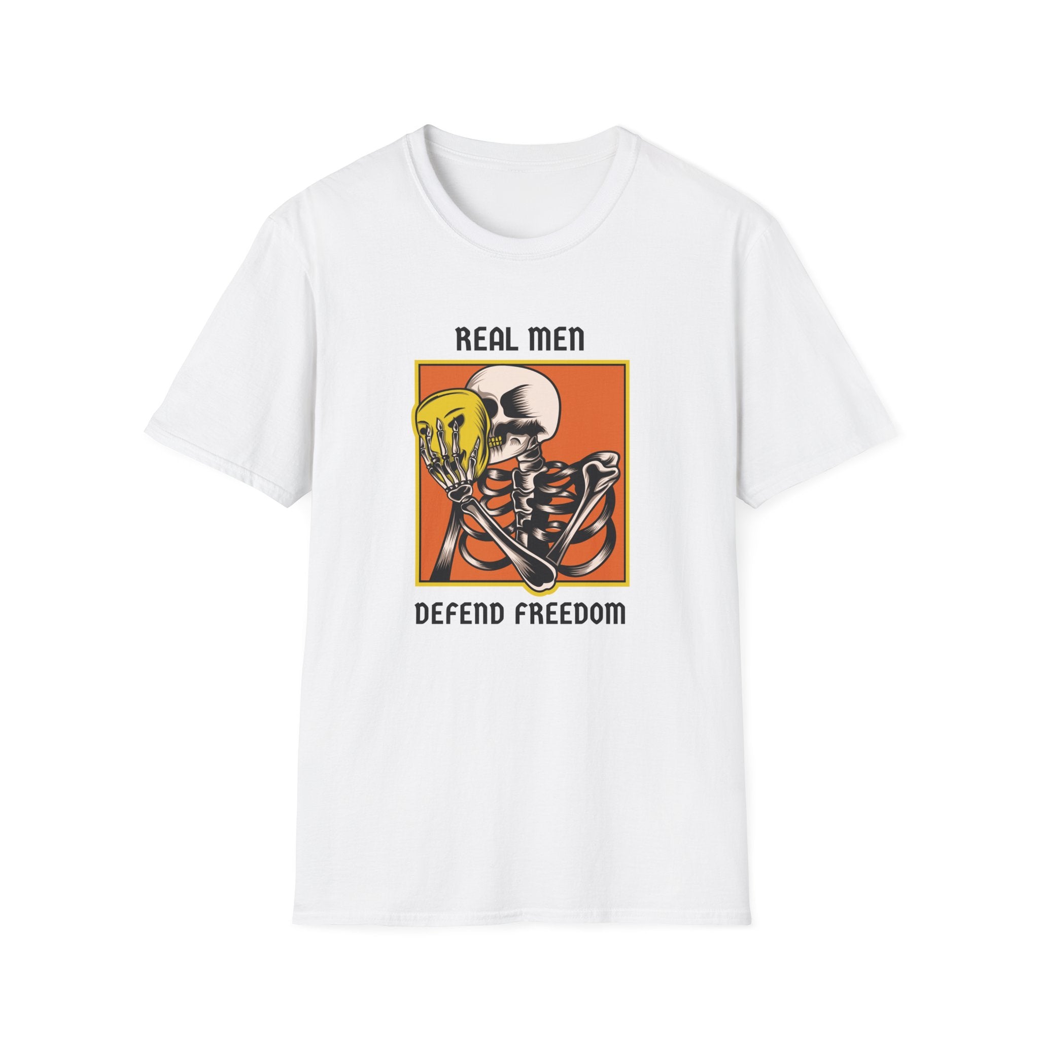 Real Men Defend Freedom | Men's 100% Cotton T-Shirt | Sizes Up To 5XL
