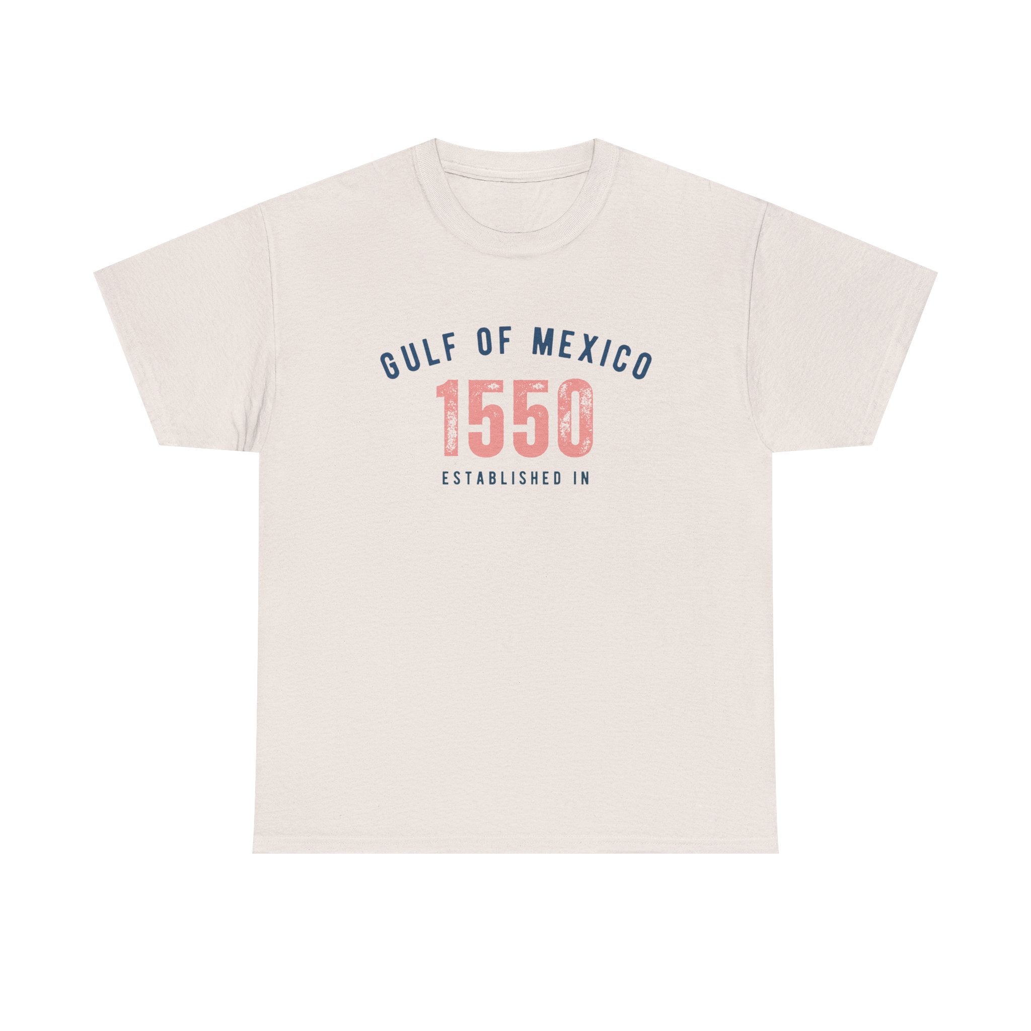 Gulf of Mexico - Established 1550 | Women's Heavy 100% USA Cotton T-Shirt | Sizes Up To 5XL