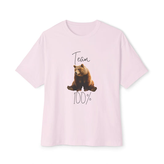 Unisex Oversized Boxy Tee | Team Bear 100%