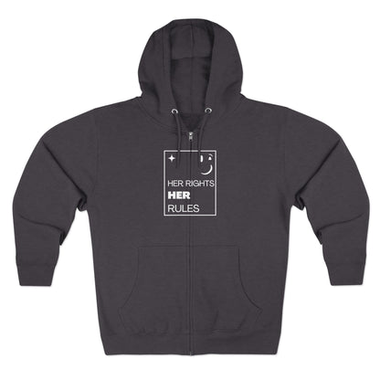 Her Rights, Her Rules | Men's Zip Hoodie | Sizes From XS to 3XL