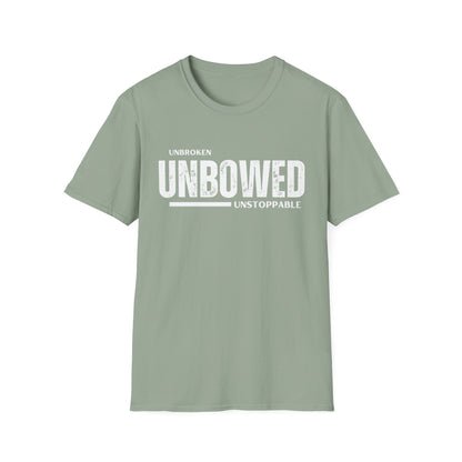 'Unbroken Unbowed Unstoppable' | Men's 100% USA Cotton Softstyle T-shirt | Sizes Up To 5XL