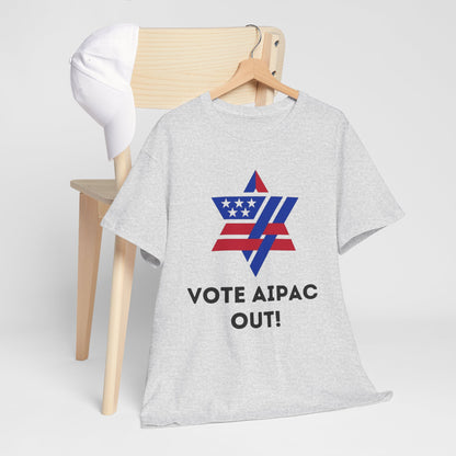 Unisex Heavy Cotton Tee | Vote AIPAC OUT!