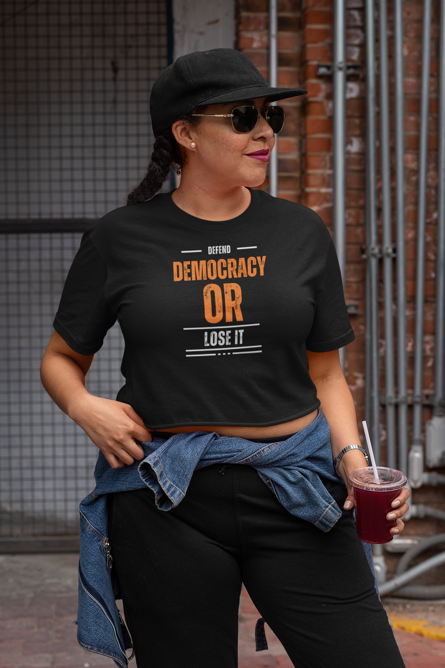 Defend Democracy or Lose It | Women's Ultra-Light Crop Top | Sizes Up To 2XL