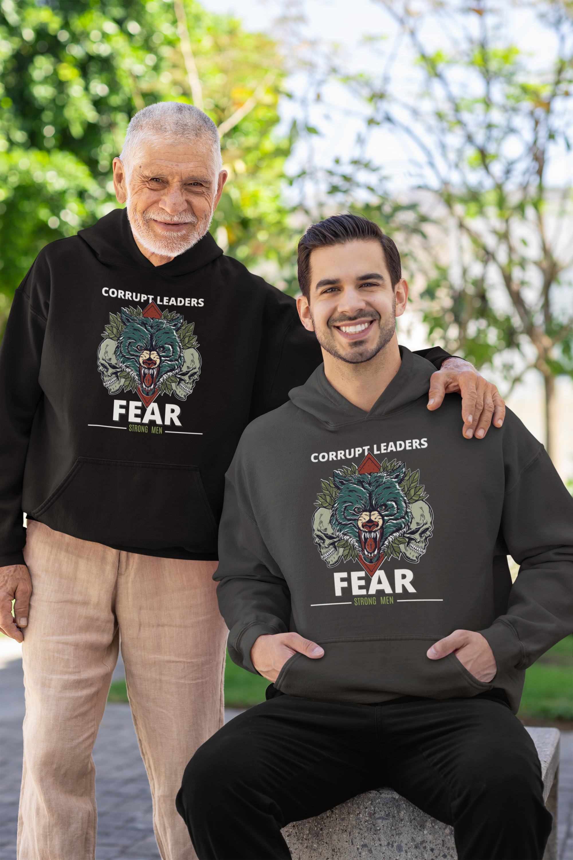 Corrupt Leaders Fear Strong Men |  Men’s Zip Heavy Blend™ Hoodie | Sizes Up To 3XL