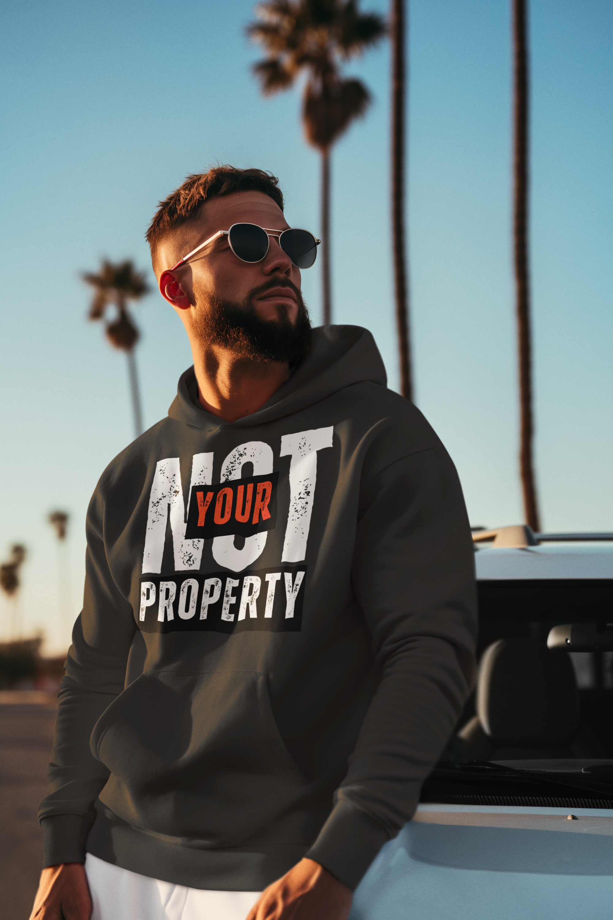 Not Your Property | 100% Cotton Men's Lightweight Hoodie | Sizes Up To 3XL
