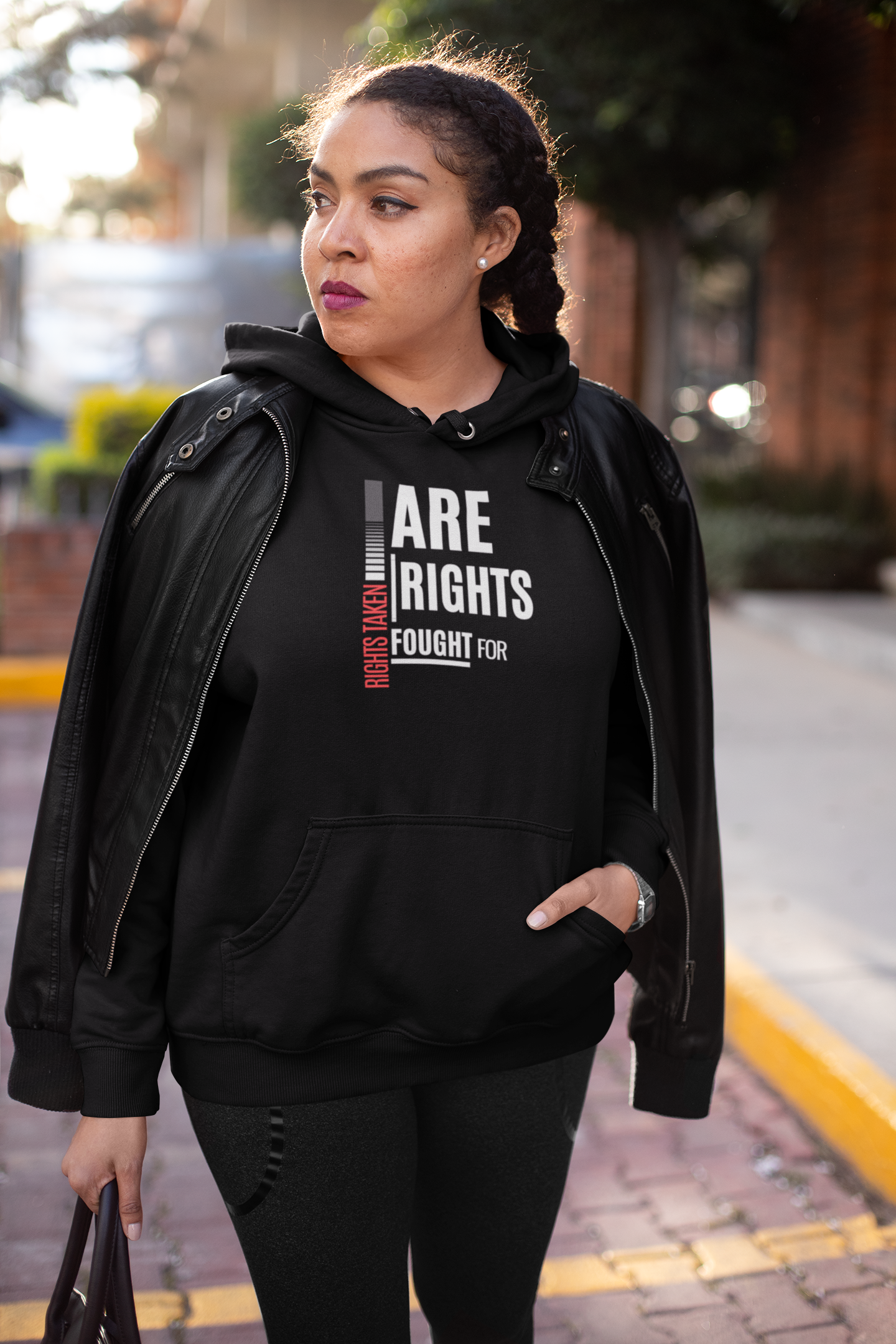 Rights Taken Are Rights Fought For | Women’s Crewneck Sweatshirt | Sizes Up To 5XL