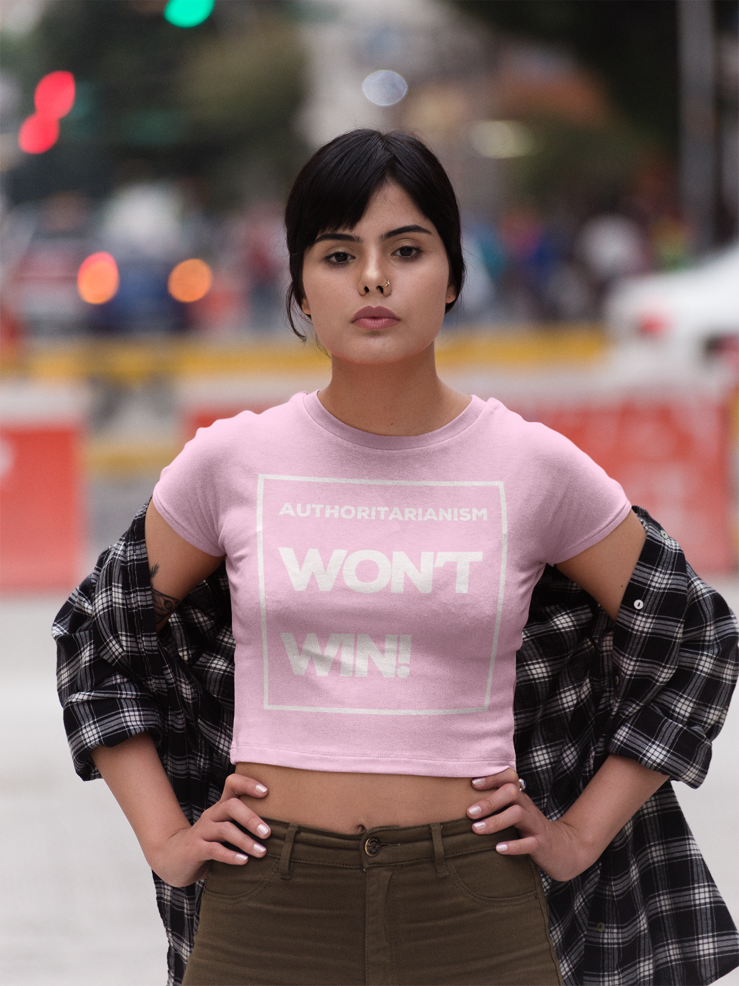 Authoritarianism Won’t Win! | Women’s 100% Organic Cotton Baby T-Shirt | Sizes Up To XL