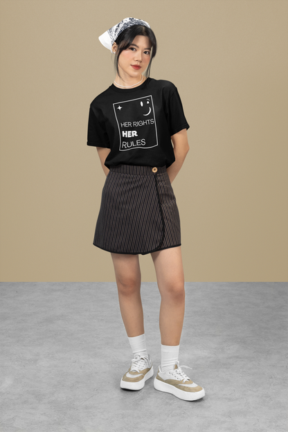 Her Rights, Her Rules | Empowering Kids 100% Soft Cotton Tee | Sizes From XS to XL