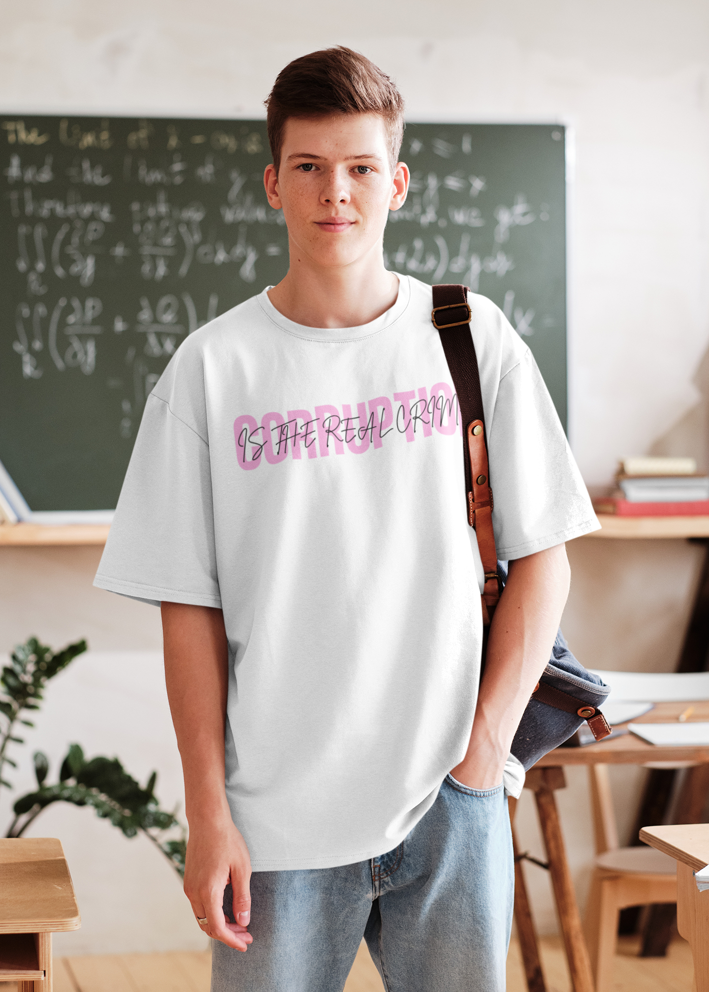 Corruption is The Real Crime | Kids Soft, Midweight Cotton T-Shirt | Sizes XS to XL