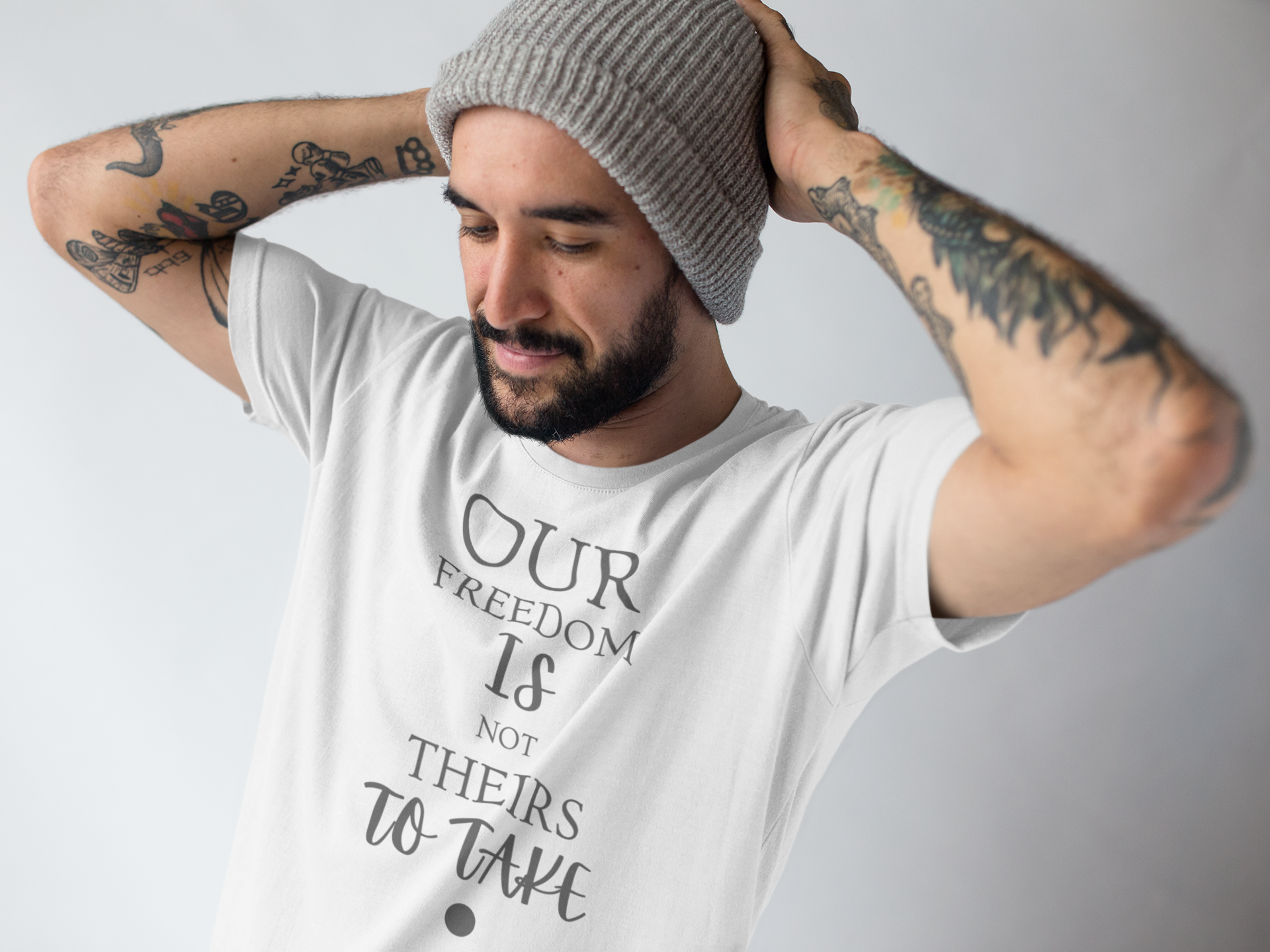 "Our Freedom Is NOT Theirs to Take!" | Men's Softstyle T-Shirt | Defend. Resist. Take Back Our Rights.