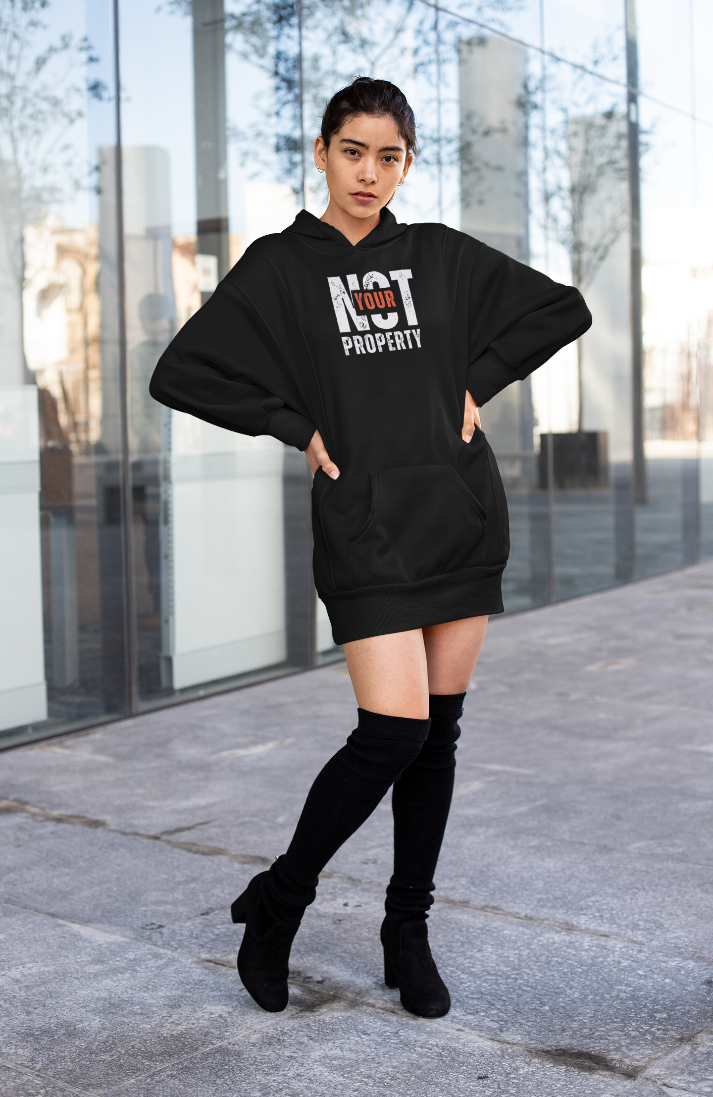 Not Your Property | Women's Soft Cotton Poly Blend Hoodie | Sizes Up To 5XL