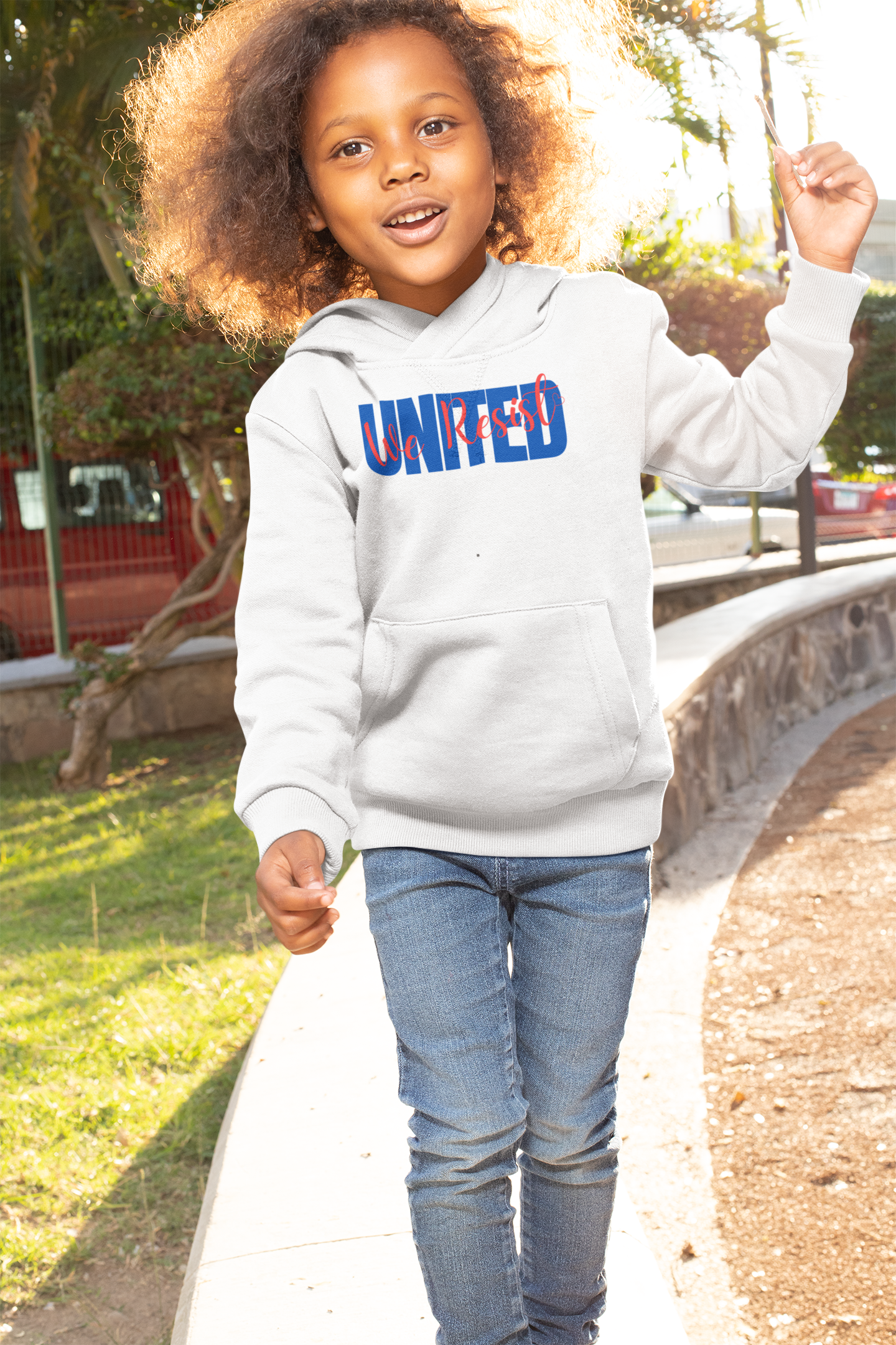 United We Resist | Youth Heavy Blend Hoodie | Sizes Up To XL