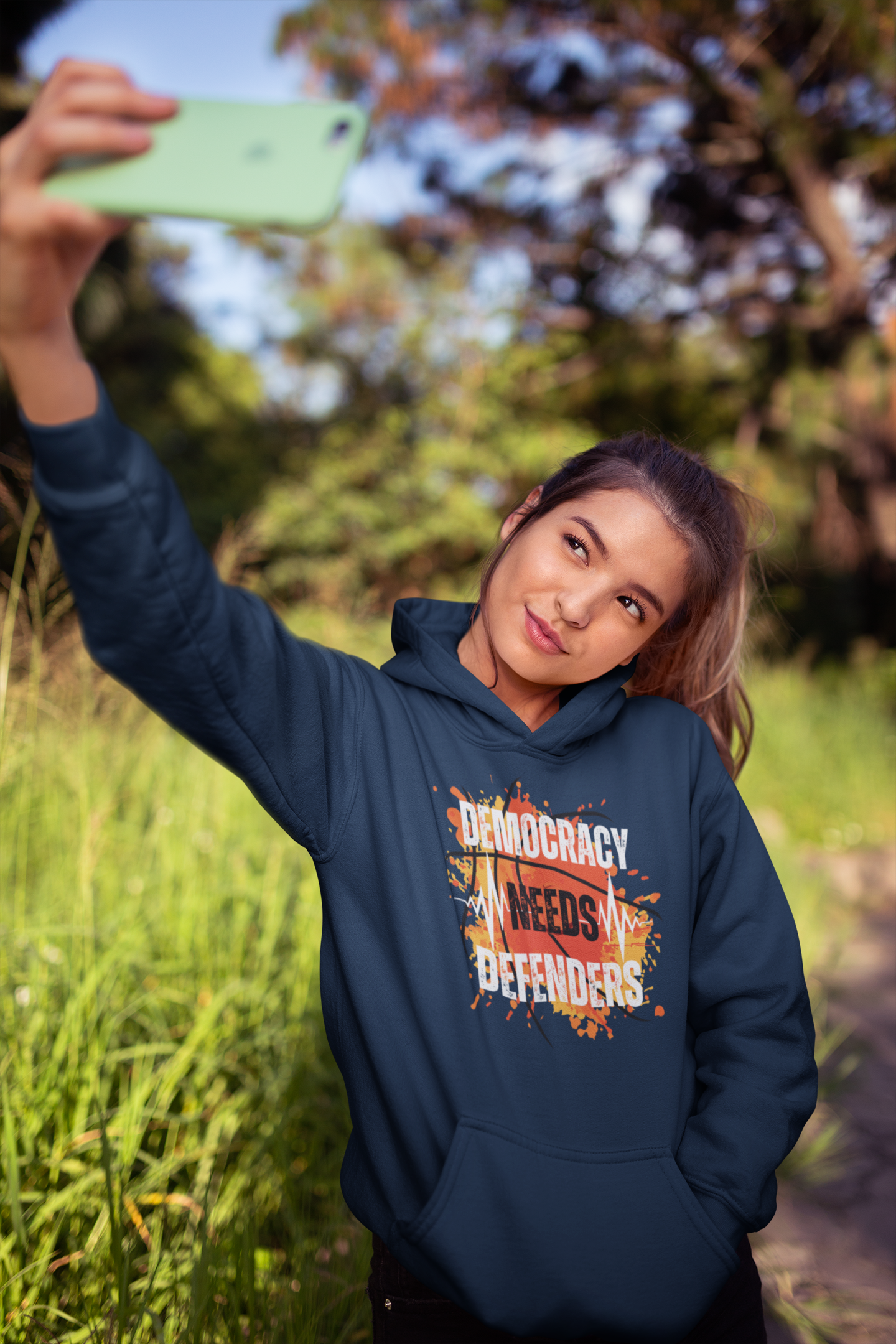 Democracy Needs Defenders | Youth Ultra Soft 100% Sweatshirt | Sizes Up To XL