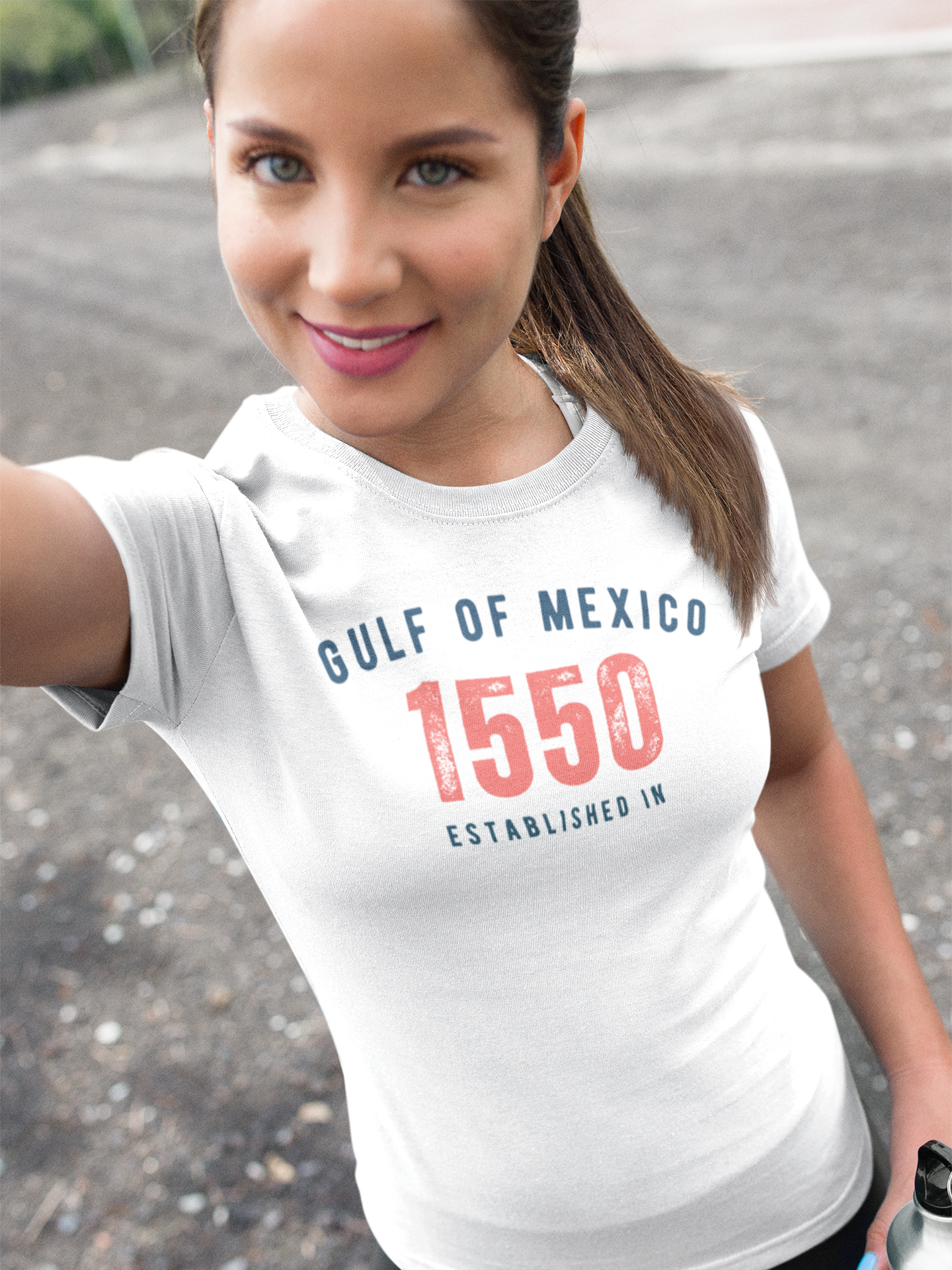 Gulf of Mexico - Established 1550 | Women's Heavy 100% USA Cotton T-Shirt | Sizes Up To 5XL