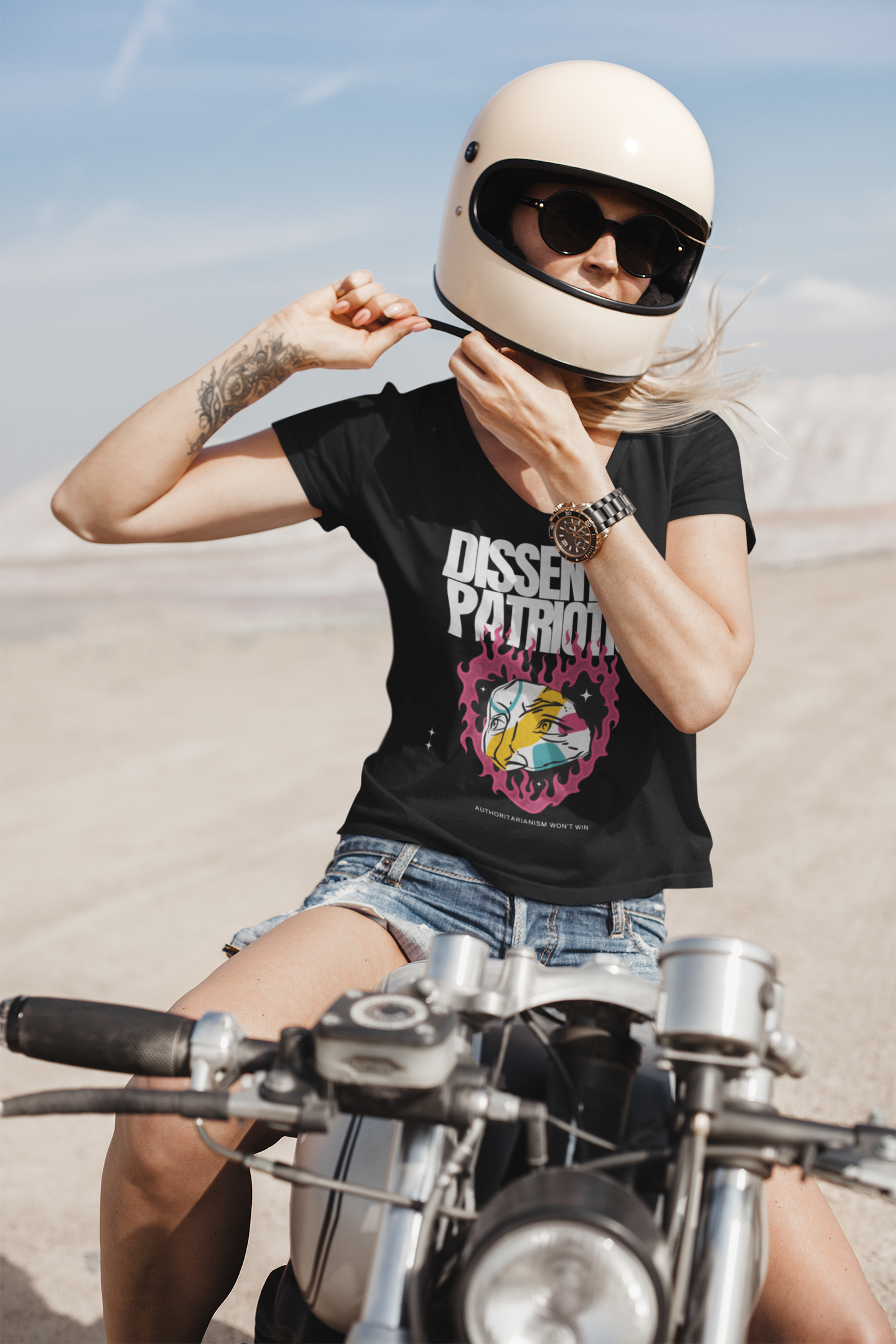 Dissent is Patriotic | Women's Performance V-Neck T-Shirt | Sizes Up To 2XL