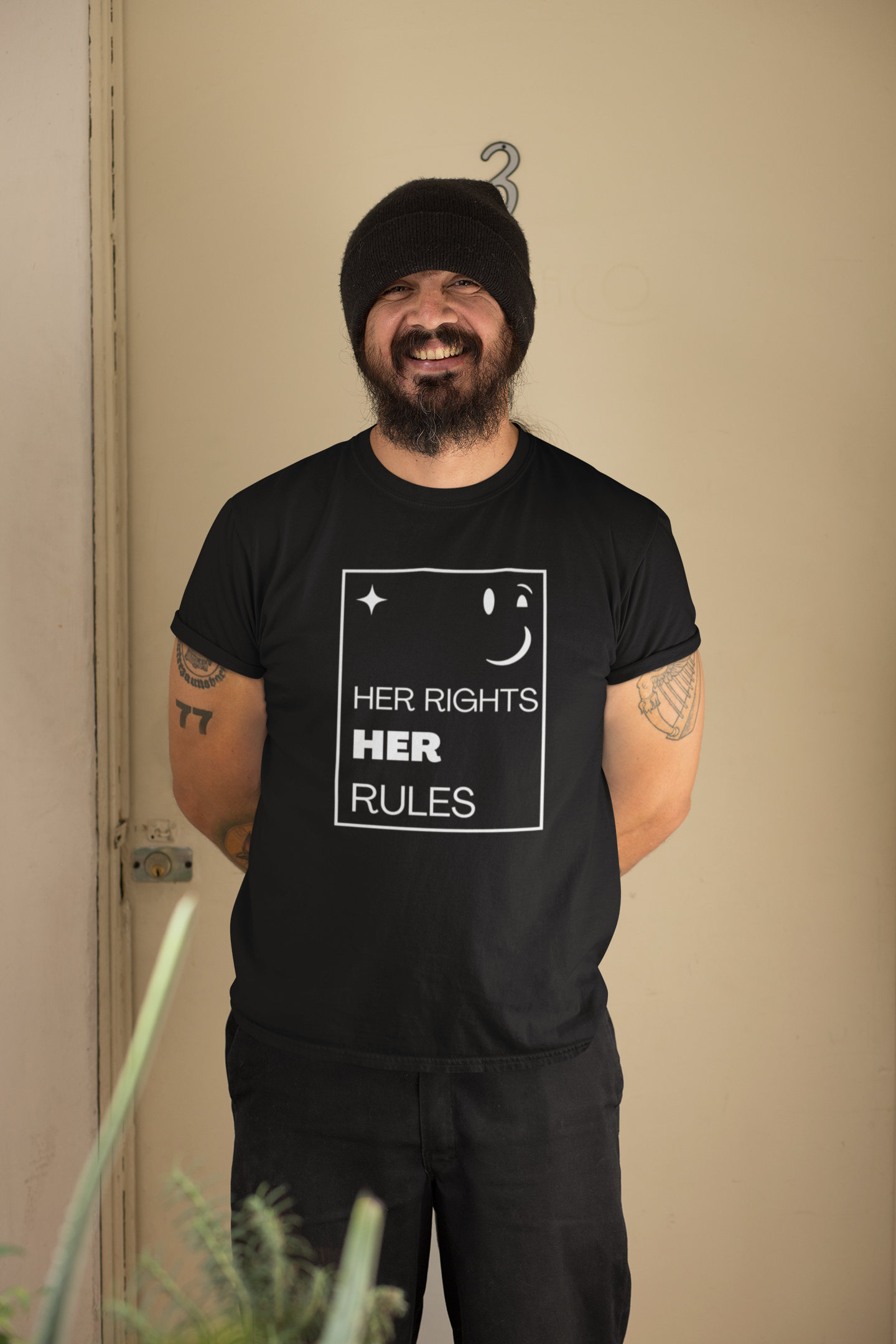 Her Rights, Her Rules | Men's 100% Cotton Crew T-Shirt | Sizes Up To 5XL