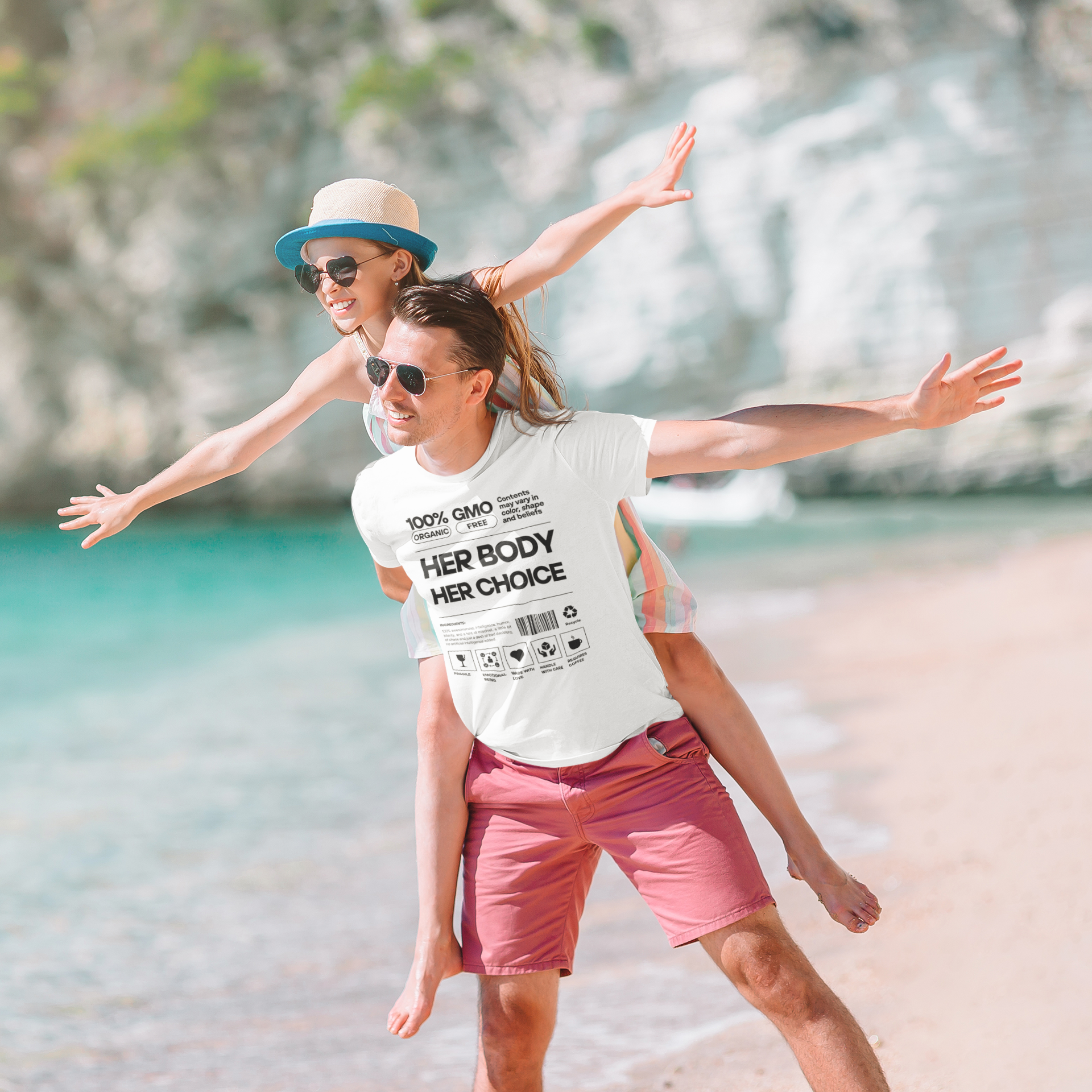 Her Body. Her Choice. | Men's 100% U.S.A. Organic Cotton T-Shirt | Sizes Up To 4XL
