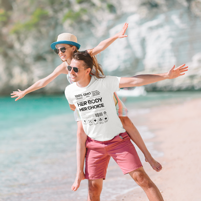 Her Body. Her Choice. | Men's 100% U.S.A. Organic Cotton T-Shirt | Sizes Up To 4XL