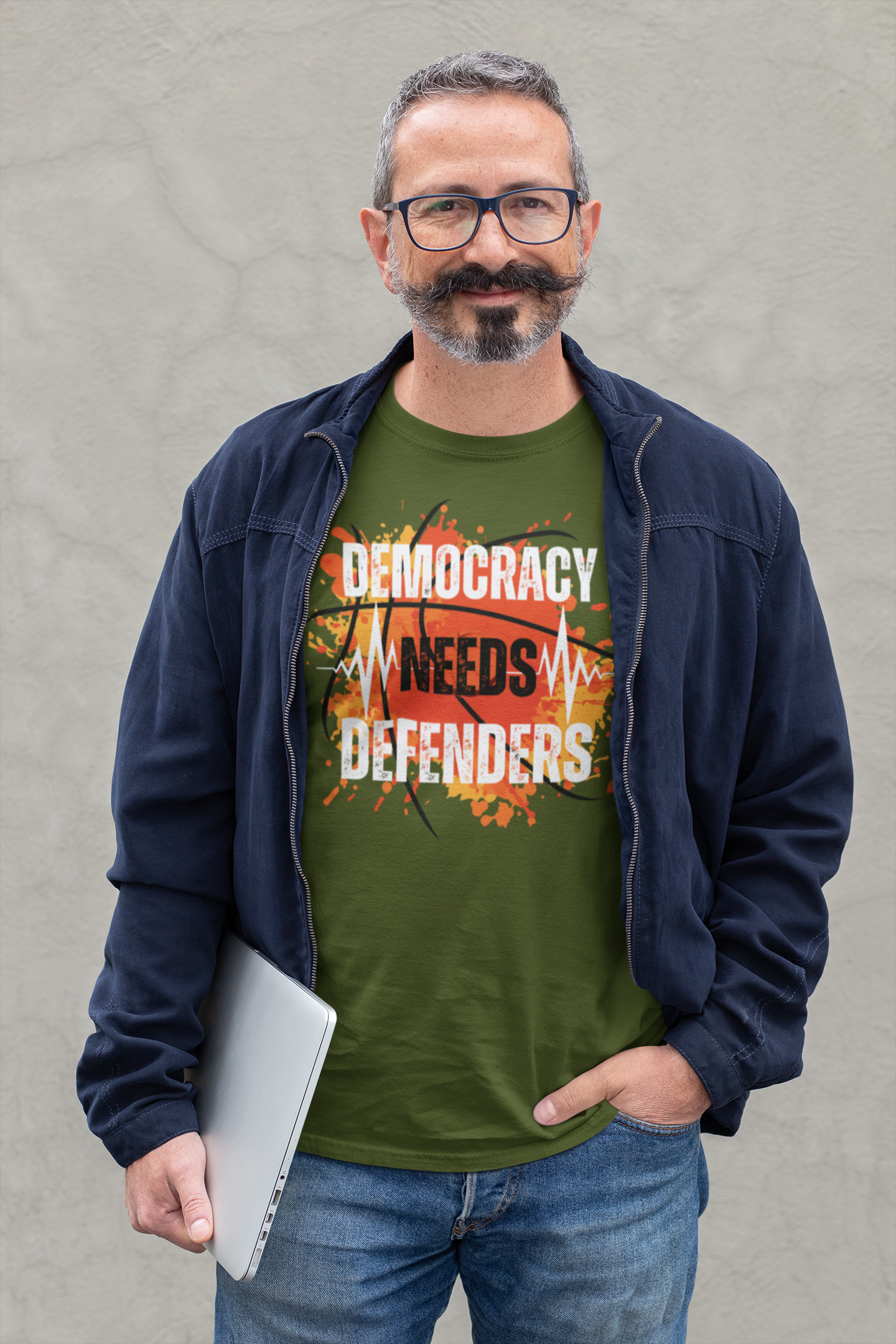 Democracy Needs Defenders | Men's Ultra-soft blend T-Shirt | Sizes Up To 4XL