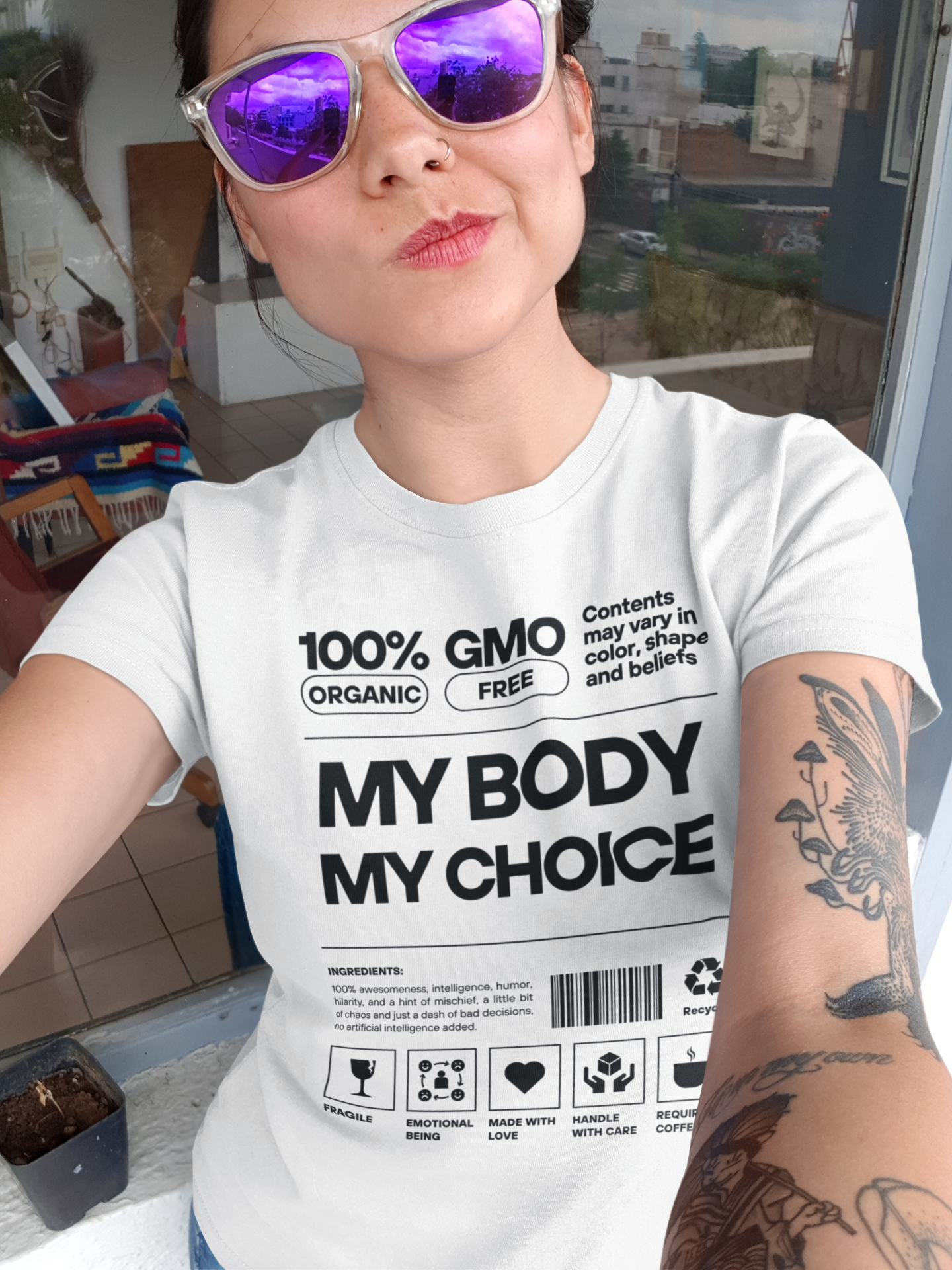 My Body. My Choice. | 100% Cotton Women’s Boyfriend Tee | Sizes Up To 3XL