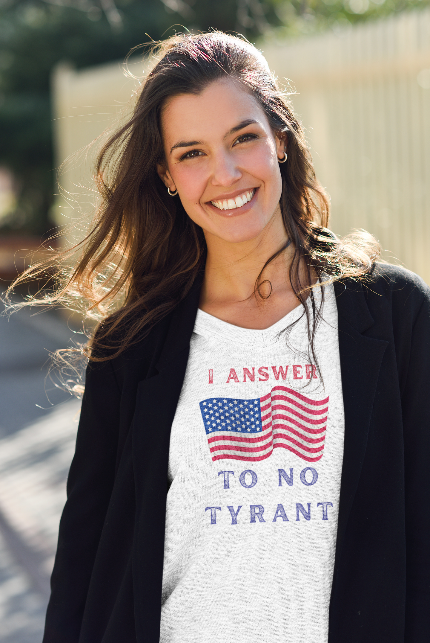 I Answer to No Tyrant | Women's V-Neck T-shirt | Sizes S to 3XL